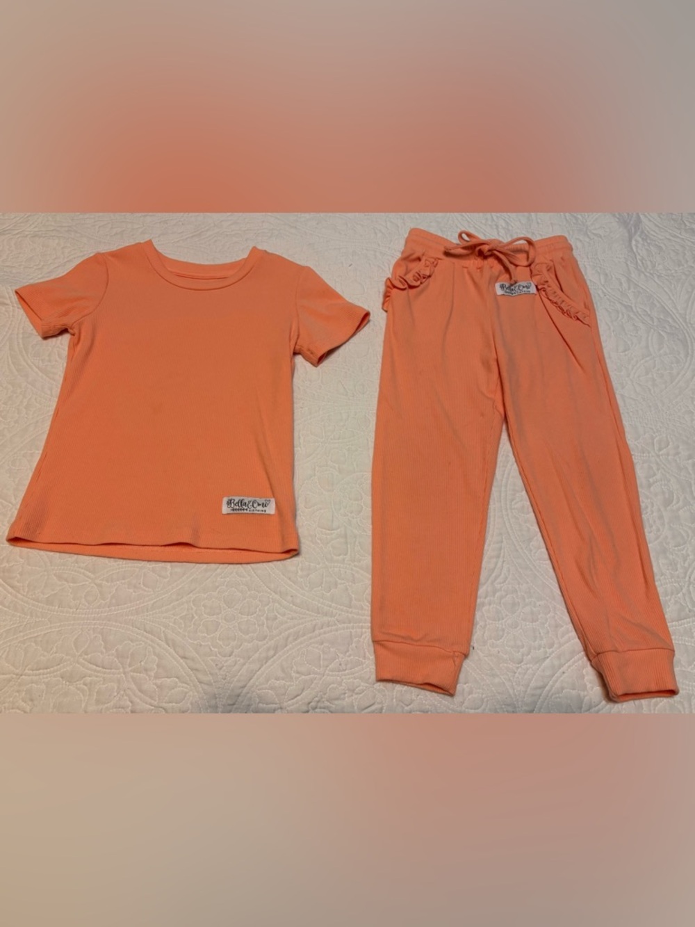Bella & Omi Ribbed Bamboo 2 Piece Jogger Set